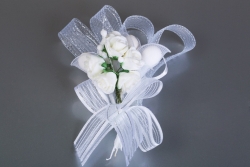 Nikahseker Weiße Blumen mit Schleife