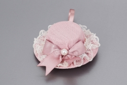 Nikahseker Hut mit Tüll Schleife und Perle Mädchen Geburt