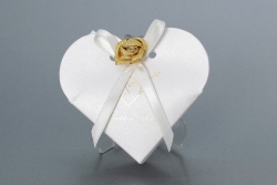 Nikahseker Herz aus Pappe mit Blume und Schleife 