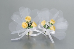 Nikahseker Gelbe Rosen mit Tüll