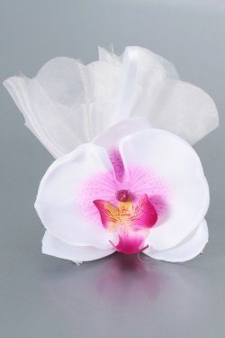 Nikahseker Orchidee aus Stoff und Tüll