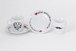 2er Set Tasse und Untertasse 